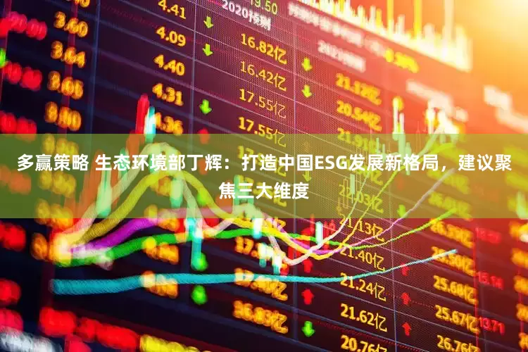 多赢策略 生态环境部丁辉：打造中国ESG发展新格局，建议聚焦三大维度
